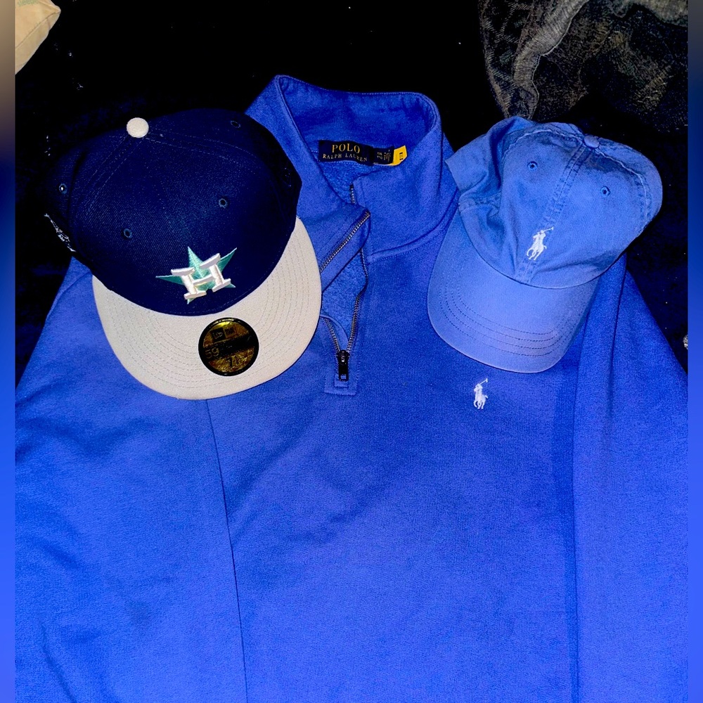 Nice Royal Blue ,1/4 zip Ralph Lauren Polo pullover sweater